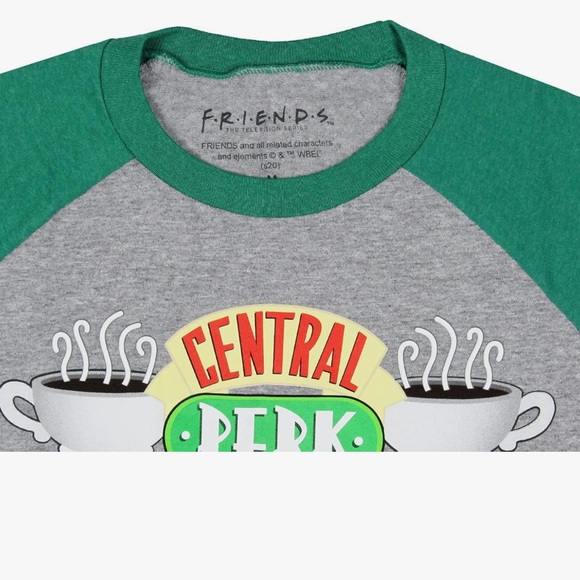 🆕 Friends TV Series Central Perk Café Baseball-Style Logo Tee - Picture 5 of 5